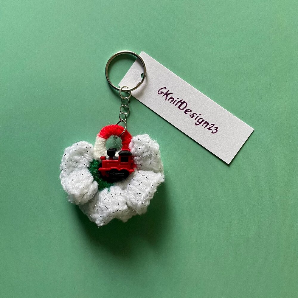 Handmade Keychain, Lightweight Charm, Holiday Charm Decor, Stocking Stuffer